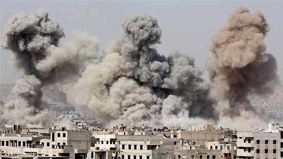 सीरिया में हवाई हमले