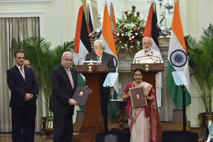 भारत-फिलिस्तीन के बीच हुए समझौते