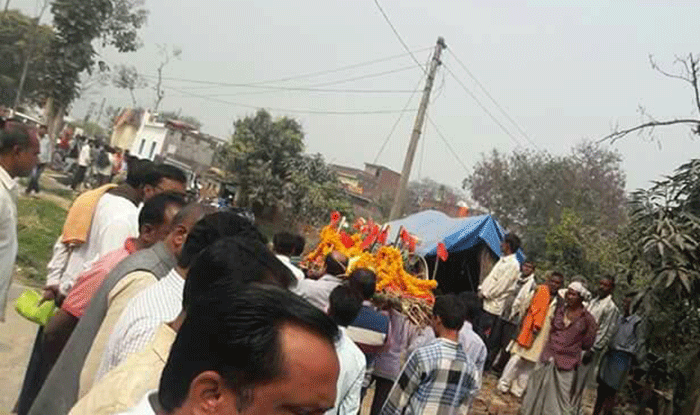 पानमती देवी की अंतिम यात्रा में उमड़ी भीड़