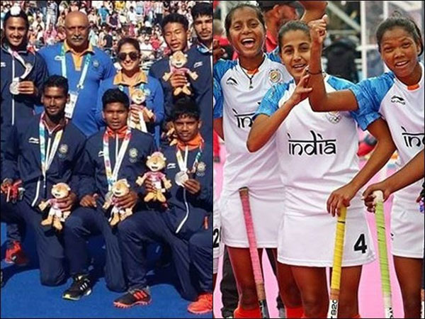 यूथ ओलपिंक में भारतीय पुरुष और महिला हॉकी टीम (फाइल फोटो)