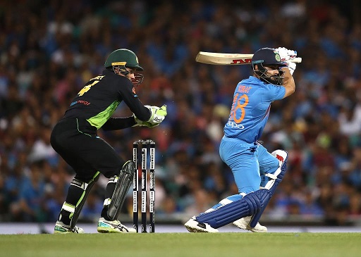 Virat Kohli batting against Australia