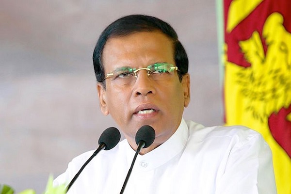 श्रीलंका के राष्ट्रपति मैत्रीपाला सिरिसेना