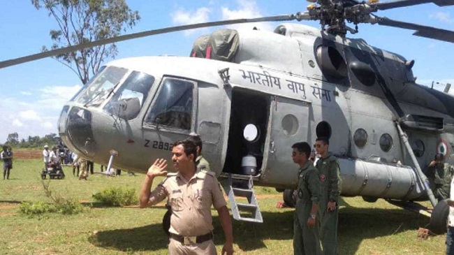 वायु सेना के हेलिकॉप्टर की सिक्किम में आपात लैंडिंग