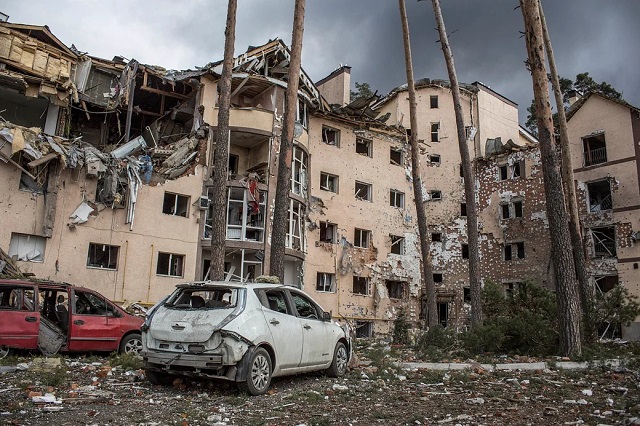 यूक्रेन में तबाही का मंजर