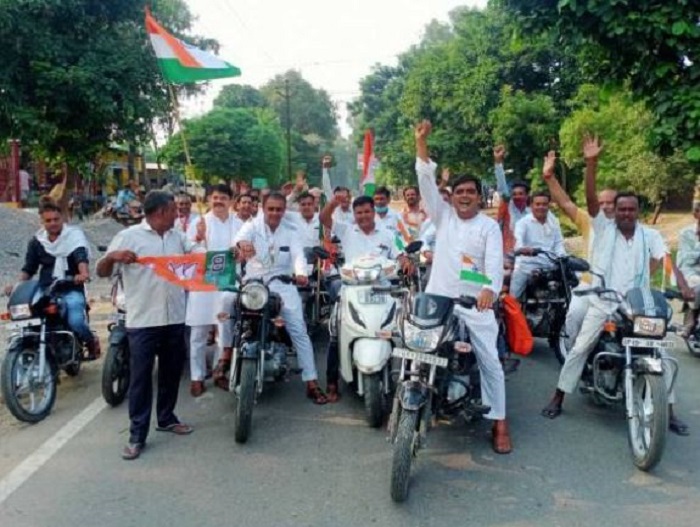 भाजपा ने निकाली तिरंगा बाइकर्स रैली