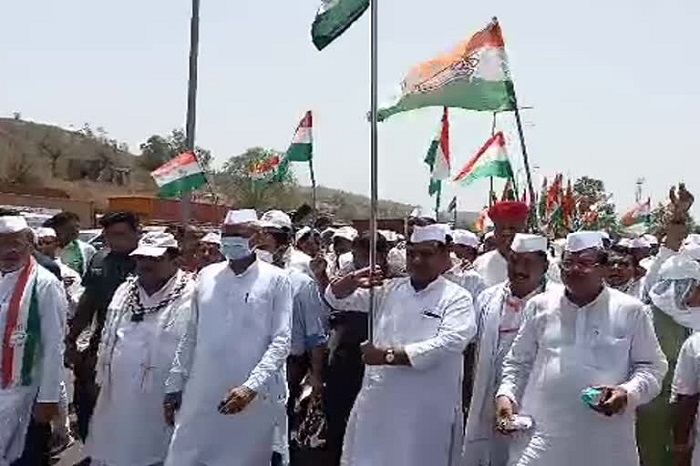 राजस्थान के भीलवाड़ा में कांग्रेस की आजादी की गौरव यात्रा