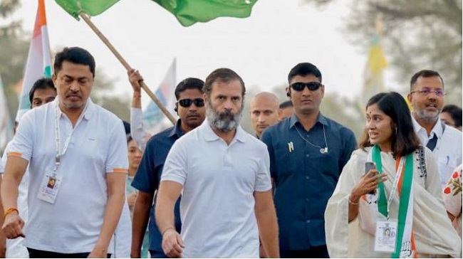 कांग्रेस नेता राहुल गांधी ने महाराष्ट्र में नांदेड़ जिले के कप्सीगुम्फा से अपनी भारत जोड़ो यात्रा शुरु