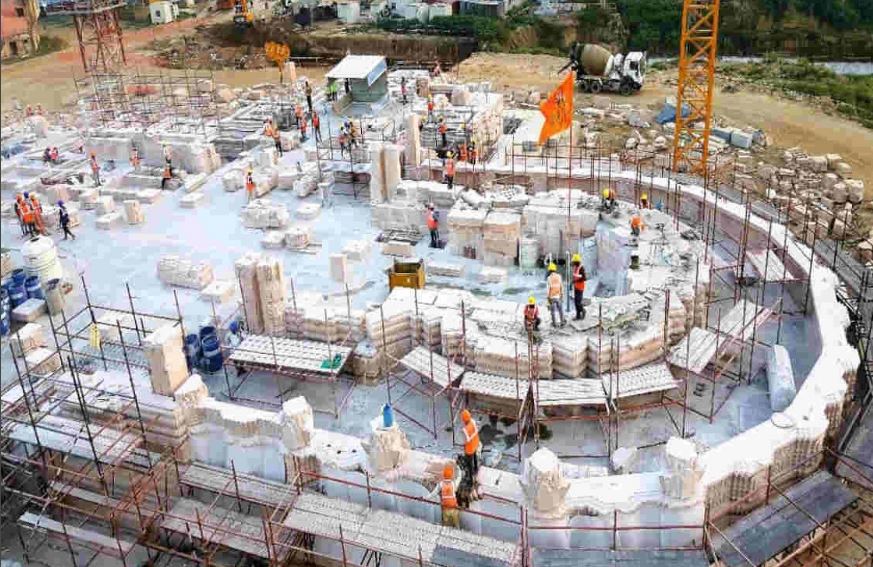 अयोध्या में राम मंदिर निर्माण कार्य जोरों पर (फाइल)