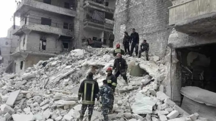 सीरिया में गिरी इमारत (फाइल)