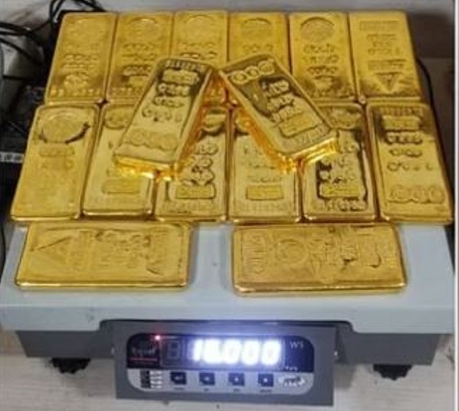 91.35 लाख रुपये मूल्य का सोना जब्त