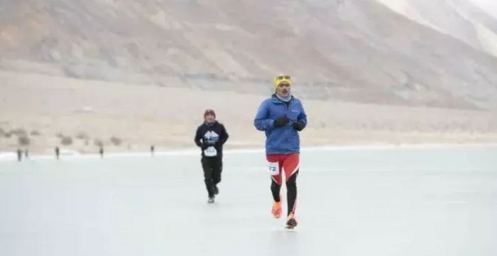 लद्दाख ने जमी हुई झील पर हाफ मैराथन कराके गिनीज विश्व रिकॉर्ड बनाया