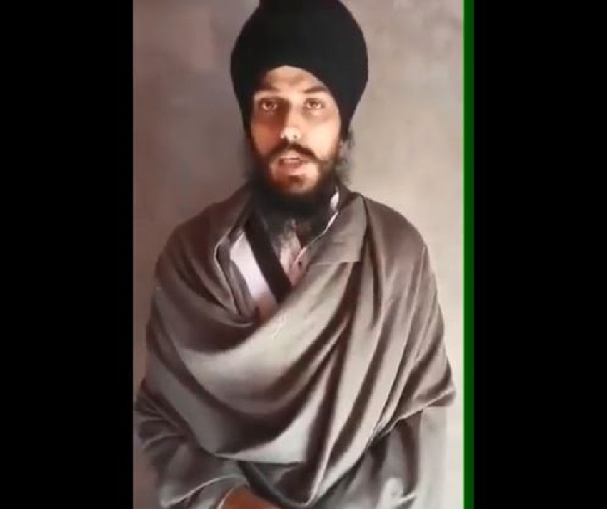 भगोड़े अमृतपाल सिंह के वीडियो का स्क्रीन शॉट