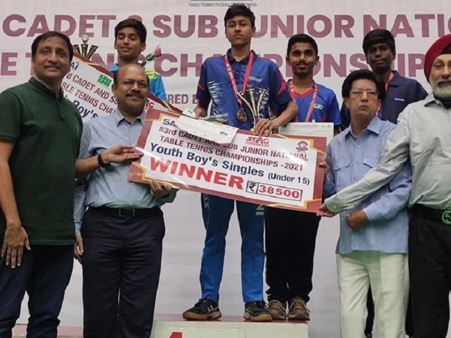 असम के अनिल कश्यप  वेटरंस राष्ट्रीय टेबल टेनिस में स्वर्ण पदक जीता