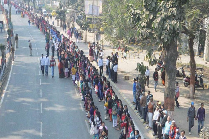 दिल्ली में बनेगी 22 किमी लंबी मानव श्रंखला (फाइल फोटो)