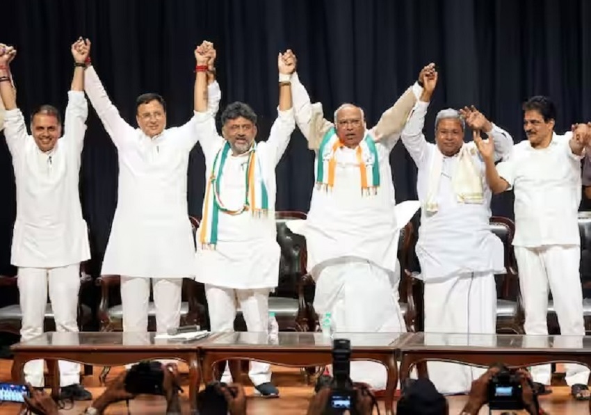 पांच गारंटी से कांग्रेस को कर्नाटक में मिली बड़ी जीत