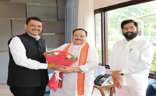 भाजपा अध्यक्ष नड्डा ने मुंबई में मुख्यमंत्री शिंदे से भेंट की