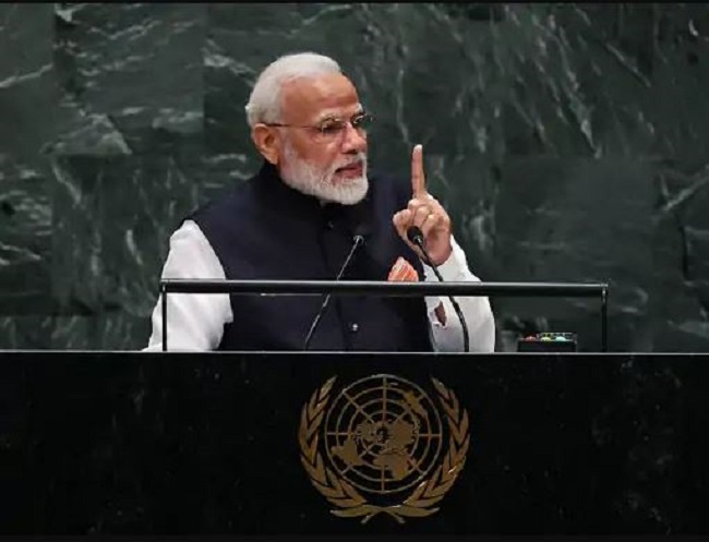 प्रधानमंत्री नरेंद्र मोदी ने संयुक्त राष्ट्र में पुरजोर वकालत की