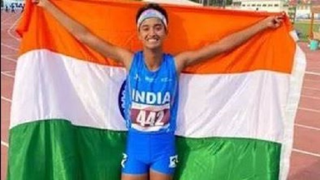 लक्षिता संडीला ने 1500 मीटर दौड़ में स्वर्ण पदक जीता
