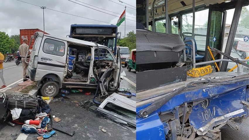 दिल्ली सड़क हादसे में तीन लोगों की मौत