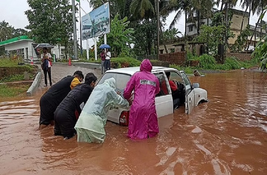 कर्नाटक के कई क्षेत्रों में भारी बारिश
