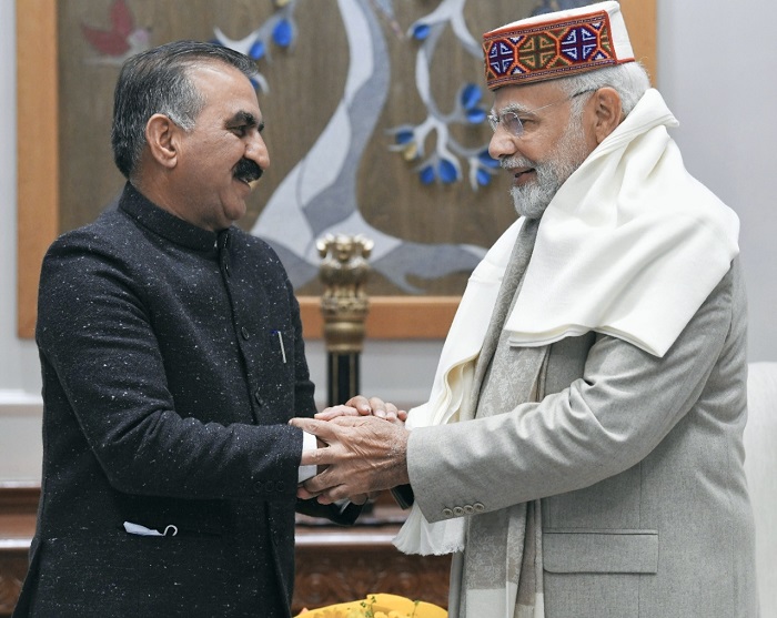हिमाचल के मुख्यमंत्री सुक्खू ने दिल्ली में प्रधानमंत्री मोदी से मुलाकात
