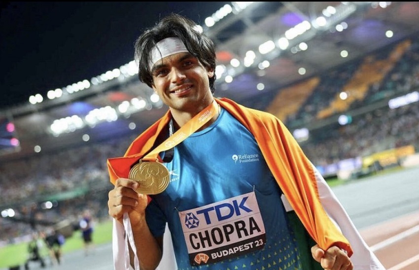 नीरज चोपड़ा ने  विश्व एथलेटिक्स चैंपियनशिप में जीता स्वर्ण
