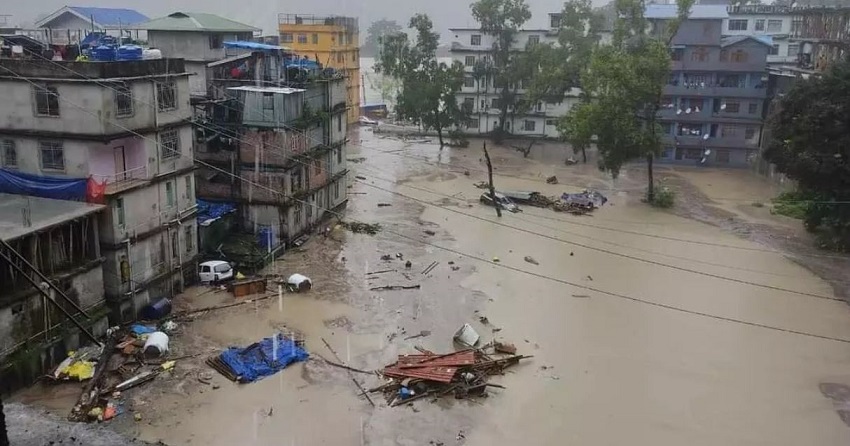 सिक्किम में बाढ़ ने मचाई तबाही