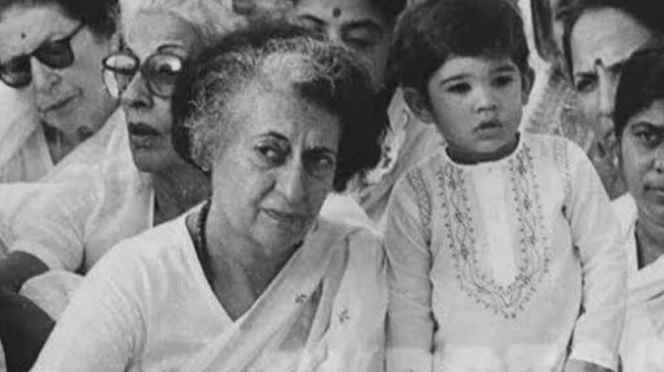 दादी इंदिरा गांधी के साथ वरुण गांधी
