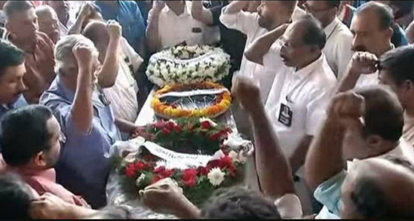 कनम राजेंद्रन का आधिकारिक सम्मान के साथ हुआ अंतिम संस्कार
