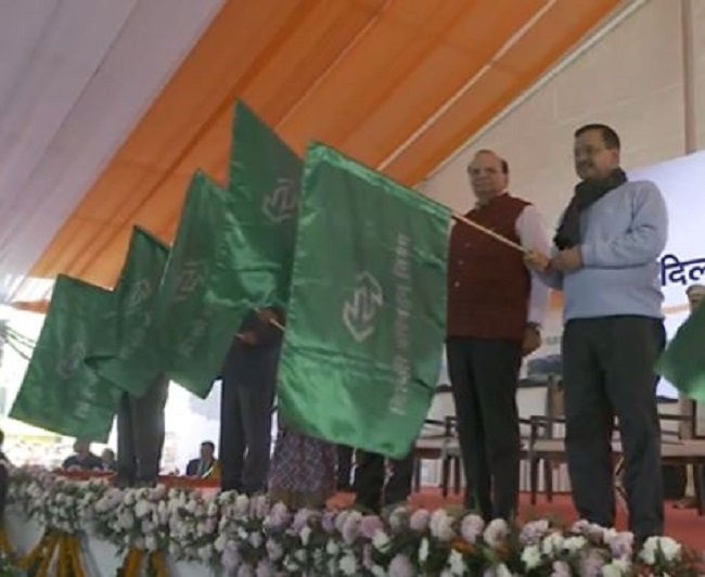 उपराज्यपाल, मुख्यमंत्री ने 500 इलेक्ट्रिक बस को हरी झंडी दिखाई