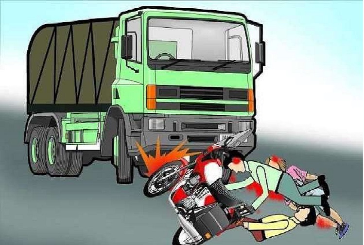 डंपर ने मारी मोटरसाइकिल को टक्कर, दो युवकों की मौत