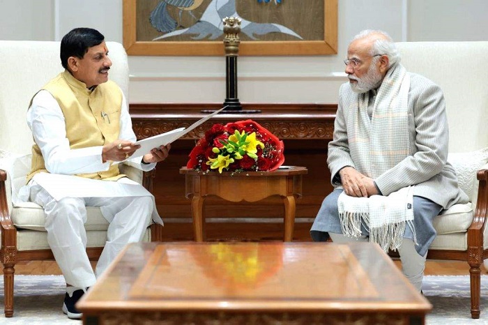 मध्य प्रदेश के मुख्यमंत्री मोहन यादव ने की प्रधानमंत्री मोदी से मुलाकात