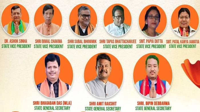 त्रिपुरा भाजपा ने 18 सदस्यीय राज्य समिति की घोषणा की
