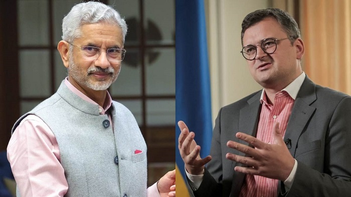 जयशंकर और यूक्रेन के विदेश मंत्री दिमित्रो कुलेबा के बीच चर्चा