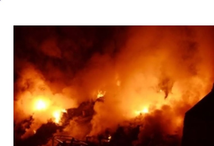 मणिपुर में आग खाली मकान जलकर हुए खाक