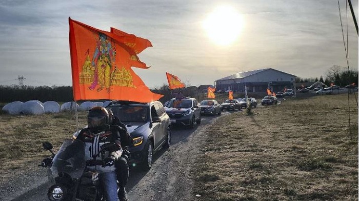 हिंदू अमेरिकियों ने ह्यूस्टन में कार रैली निकाली